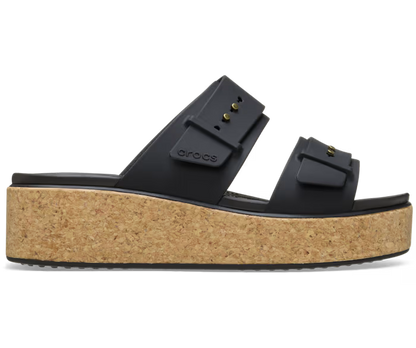 Crocs Brooklyn Buckle Low Wedge Cork Sandal ALT100