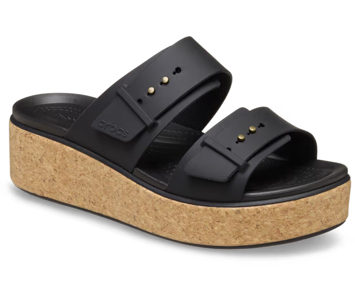 Crocs Brooklyn Buckle Low Wedge Cork Sandal ALT140