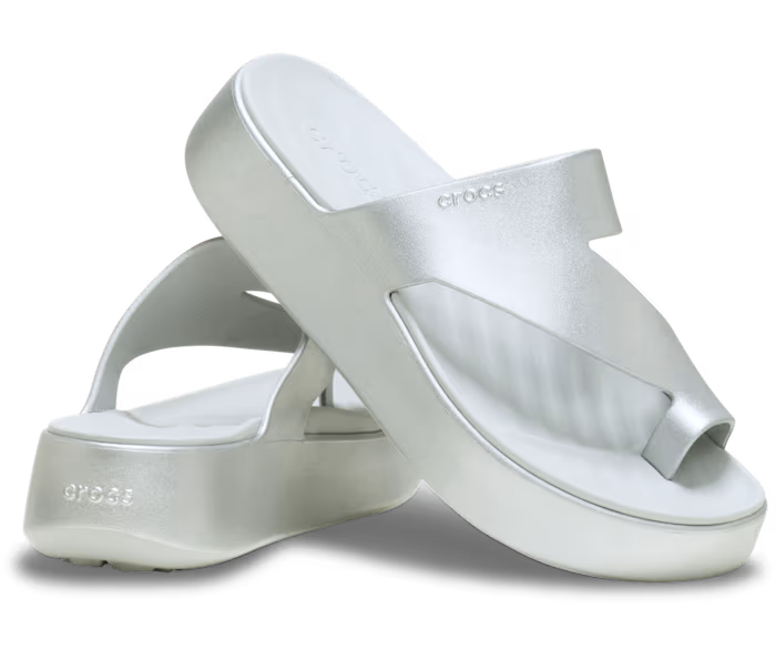 Crocs Getaway Platform Toe Loop Metallic Sandal ALT110