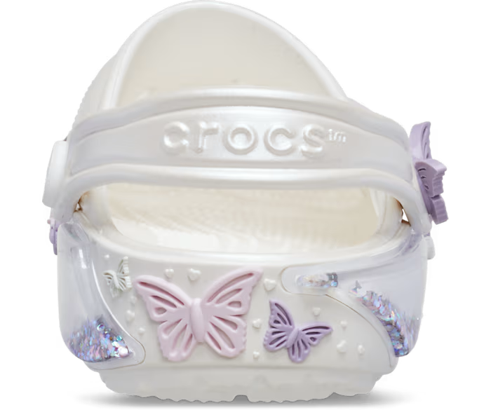 Crocs Toddler Classic Butterfly Sparkle Shaker Clog ALT160
