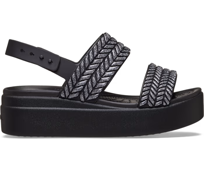 Crocs Brooklyn Woven Sparkle Low Wedge ALT100