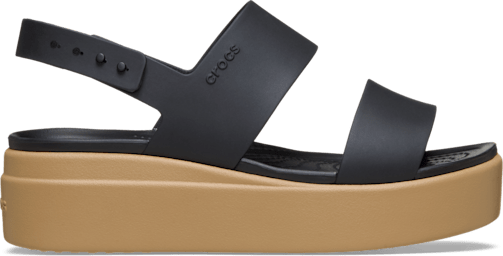 Brooklyn Low Wedge Sandal - Black/Cashew